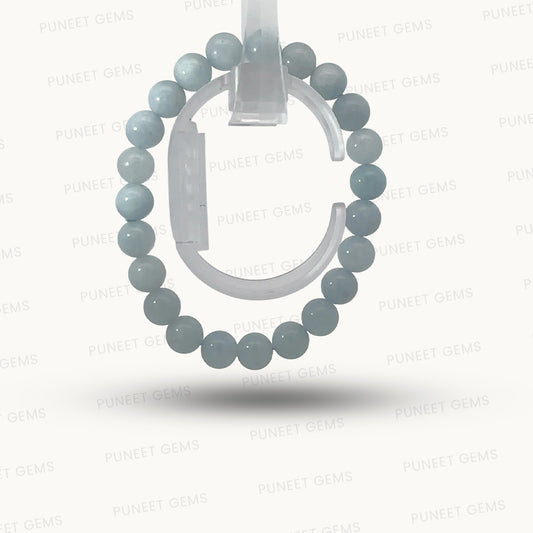 Natural Blue Aquamarine Bracelet – Calm, Clarity & Oceanic Energy