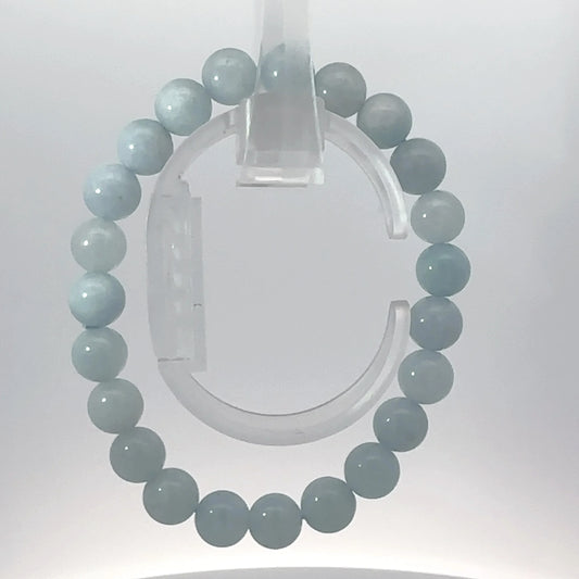 Natural Blue Aquamarine Bracelet – Calm, Clarity & Oceanic Energy