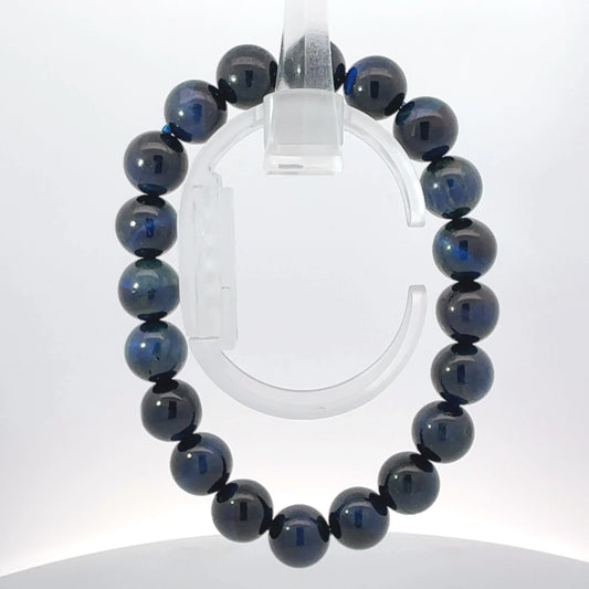 Natural Blue Tiger Eye Bracelet – Strength, Focus & Grounded Style