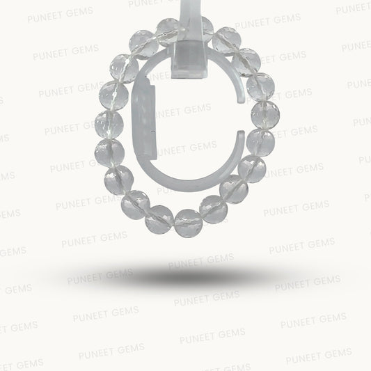 Natural Crystal Diamond Cutting Gemstone Bracelet – Pure Elegance with High Vibrations