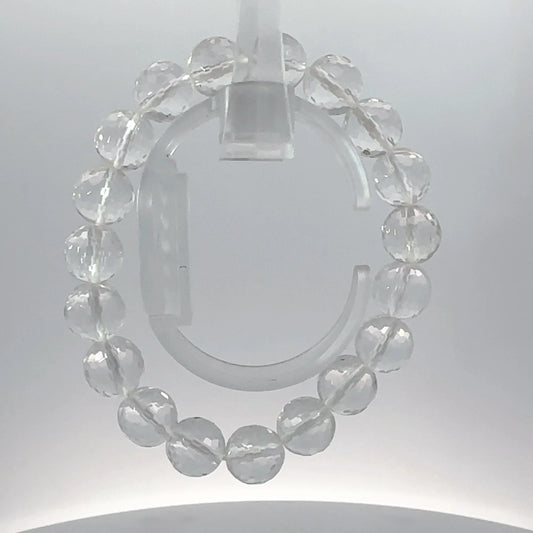 Natural Crystal Diamond Cutting Gemstone Bracelet – Pure Elegance with High Vibrations