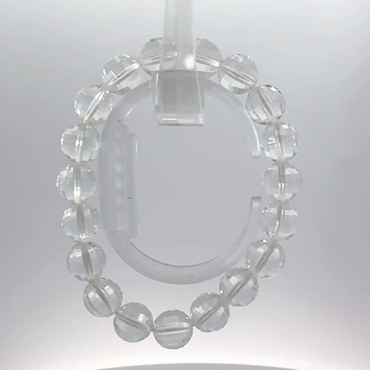 Natural Crystal Laser Cut Bracelet – Elegance, Clarity & Energy Amplification