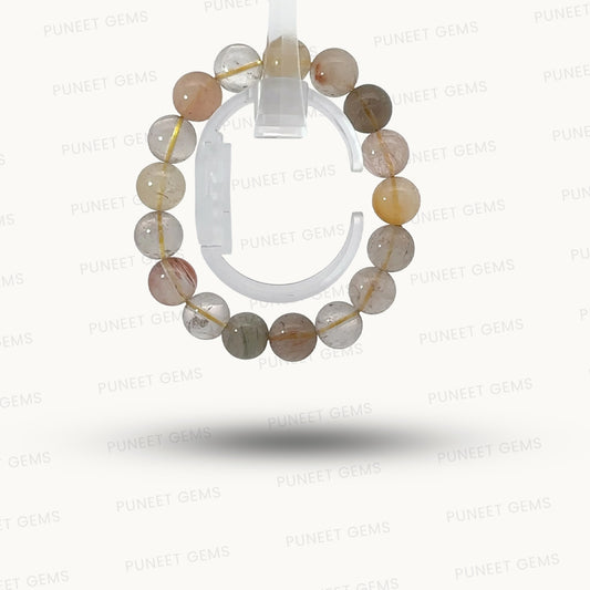 Natural Multi Quartz Gemstone Bracelet – Balance, Beauty & Vibrant Energy