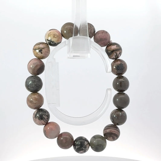 Natural Rhodonite Gemstone Bracelet – Love, Healing & Emotional Harmony