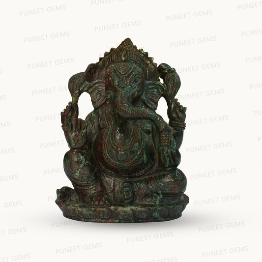 Natural Ruby Ganesh Ji Figure – Sacred Elegance in Genuine Gemstone 3.155 kg