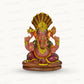Natural Ruby Ganesh with Gold Polish – Handcrafted Spiritual Elegance 7.271 kg
