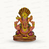 Natural Ruby Ganesh with Gold Polish – Handcrafted Spiritual Elegance 7.271 kg