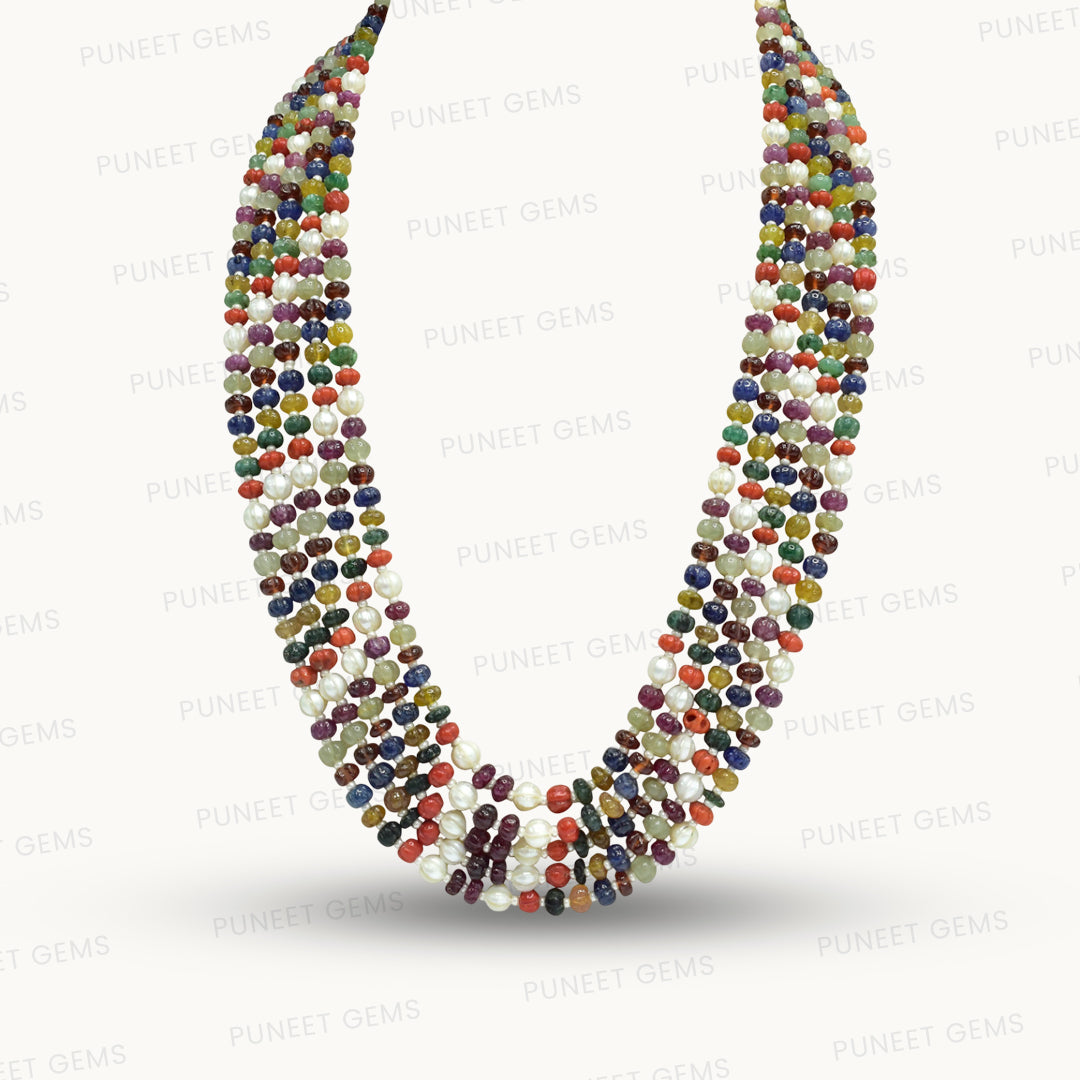 Navratan Kharbuja Cutting Mala – 5 Line 304 CT