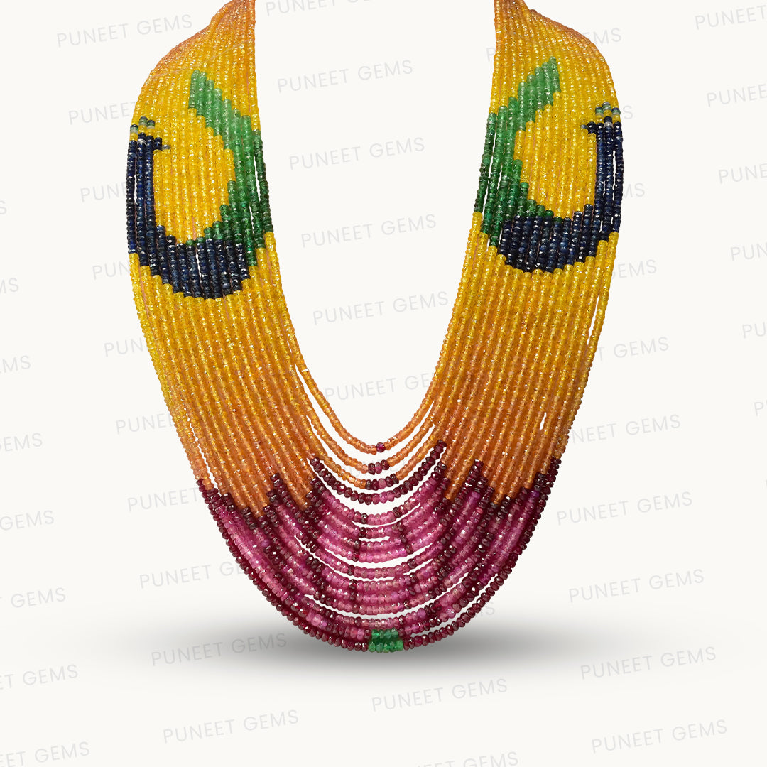 Rainbow Peacock Mala 699.95 CT