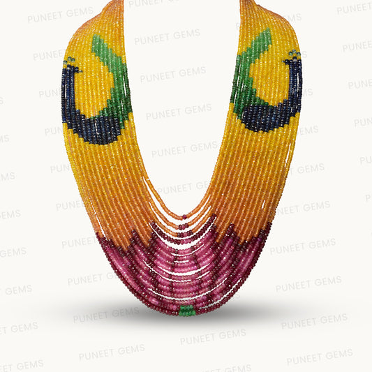 Rainbow Peacock Mala 699.95 CT