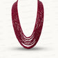 Ruby Cutting Mala – 7 Line 591.45 CT