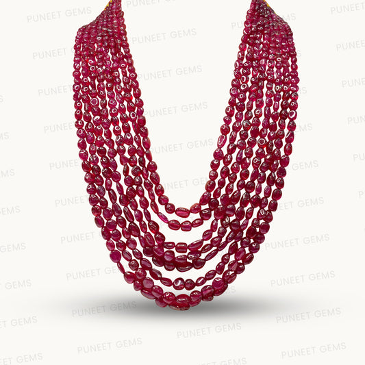 Ruby Madiya Mala – 8 Line 1363.85 CT