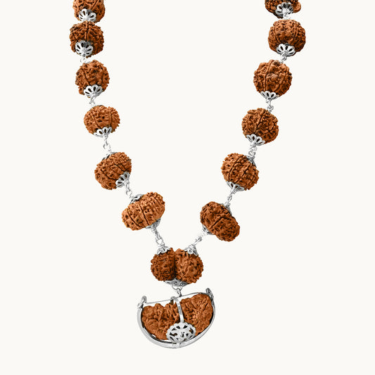 Silver Sidh Rudraksha Mala – Handcrafted in Nepal