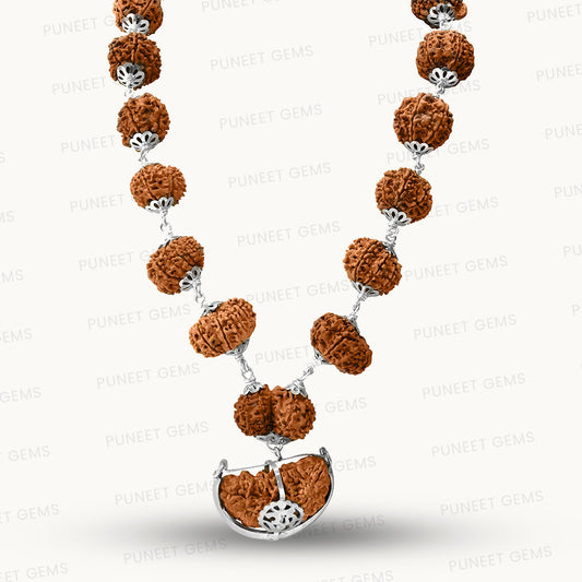Silver Sidh Rudraksha Mala – Handcrafted in Nepal