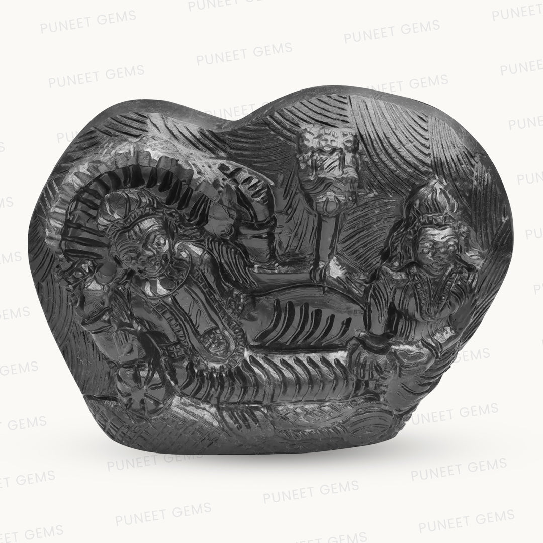 Shaligram Vishnu Ji & Laxmi Ji with Sudarshan Chakra Figure