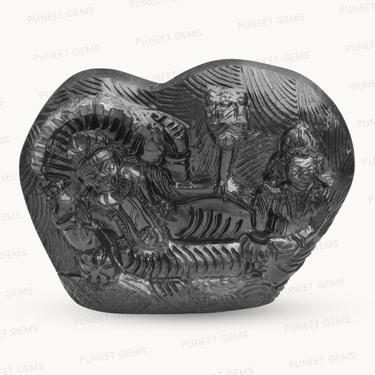 Shaligram Vishnu Ji & Laxmi Ji with Sudarshan Chakra Figure