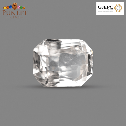 Natural White Sapphire 3.06 Ct – Certified Gemstone