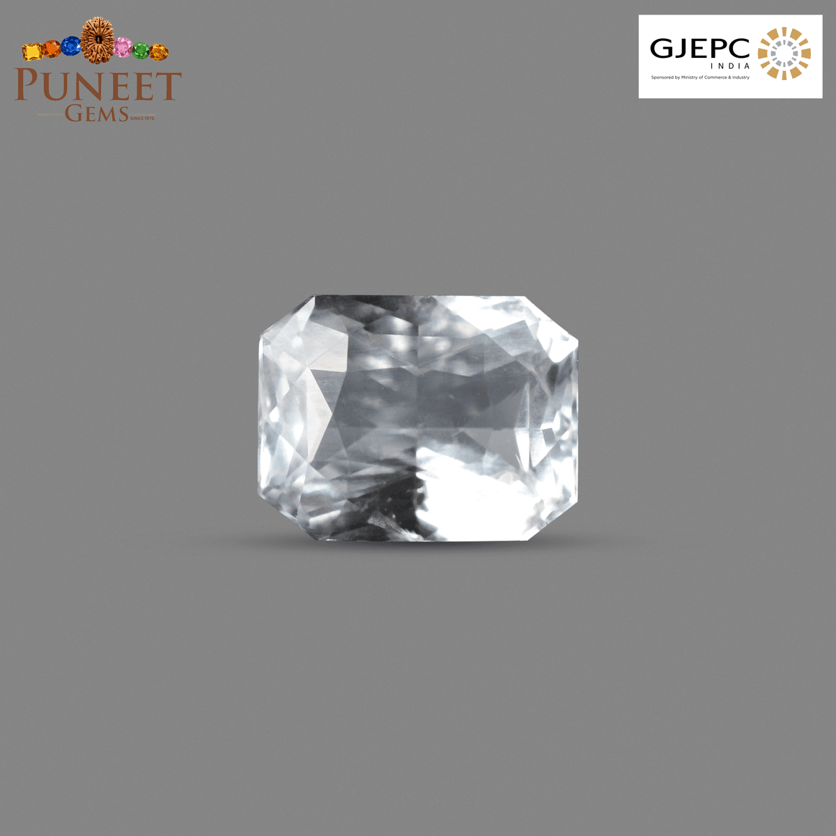 Natural White Sapphire 3.17 Ct – Certified Gemstone