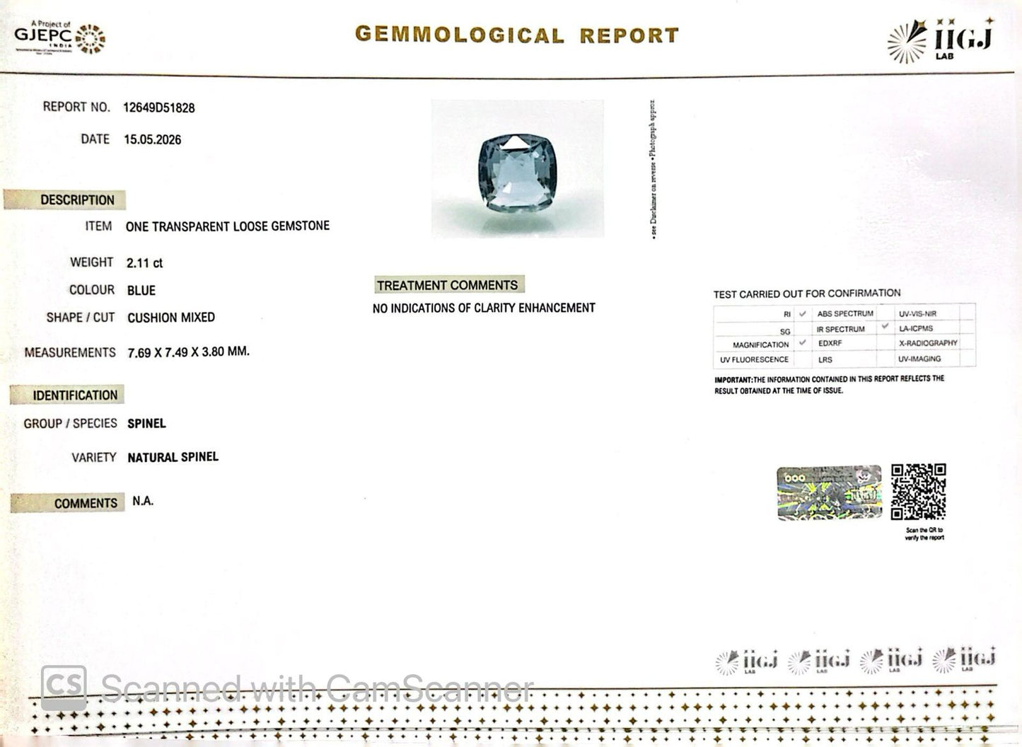 Natural Blue Sapphire (Neelam) – Power, Protection & Saturn’s Blessing 2.11 CT