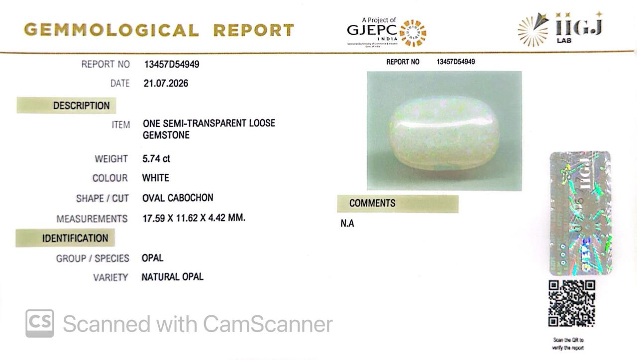Natural Australian Opal 5.74CT
