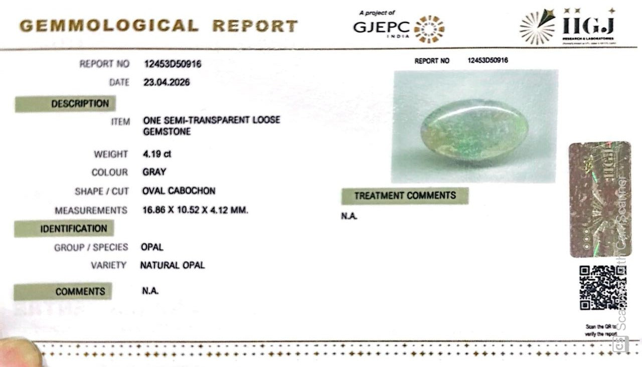 Australian Opal – The Gem of Radiant Fire, Rarity & Intuition 4.19 CT