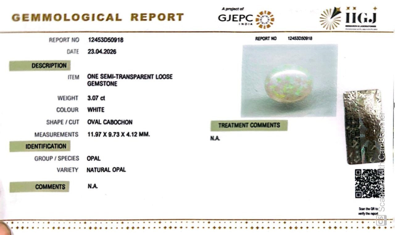 Australian Opal – The Gem of Radiant Fire, Rarity & Intuition 3.07 CT