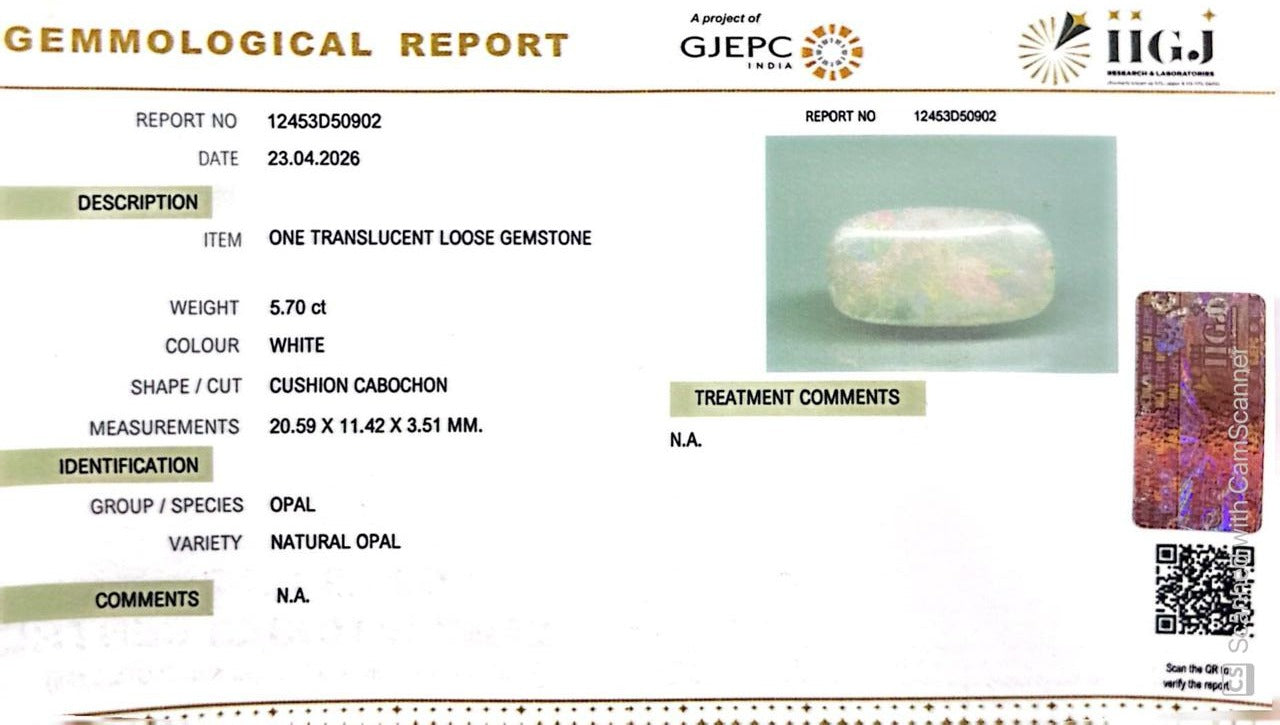 Australian Opal – The Gem of Radiant Fire, Rarity & Intuition 5.70 CT