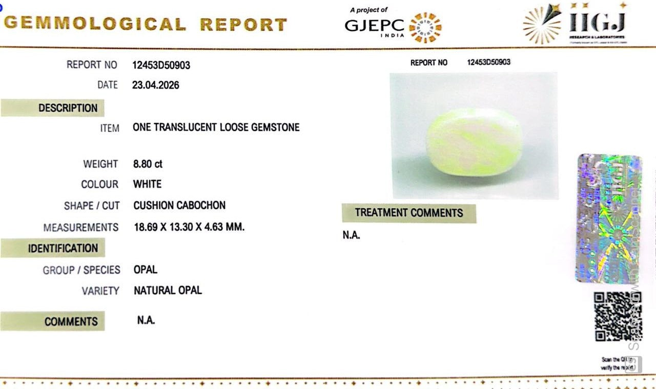 Australian Opal – The Gem of Radiant Fire, Rarity & Intuition 8.80 CT