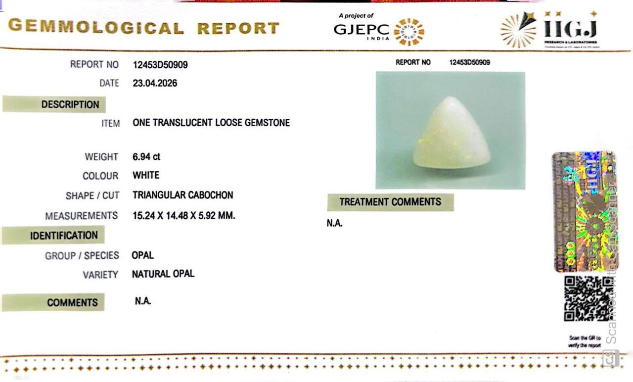 Australian Opal – The Gem of Radiant Fire, Rarity & Intuition 6.94 CT