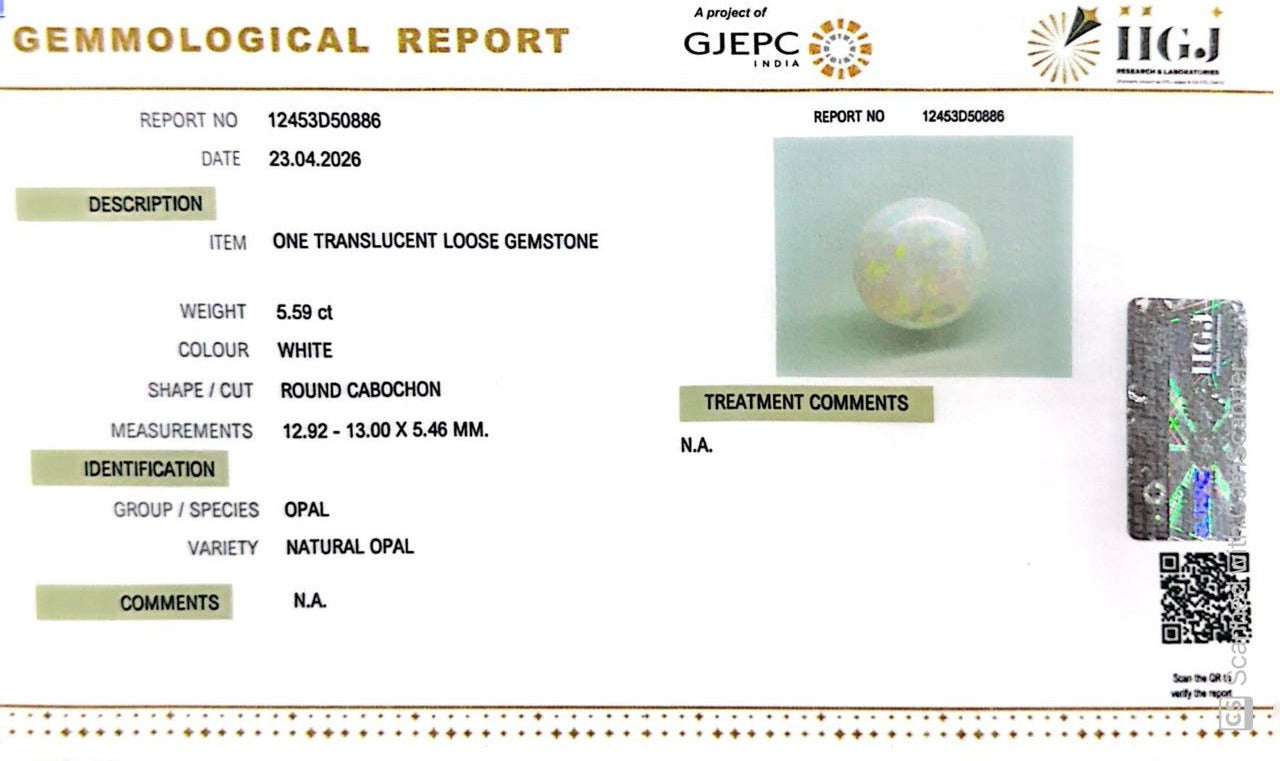 Australian Opal – The Gem of Radiant Fire, Rarity & Intuition 5.59 CT