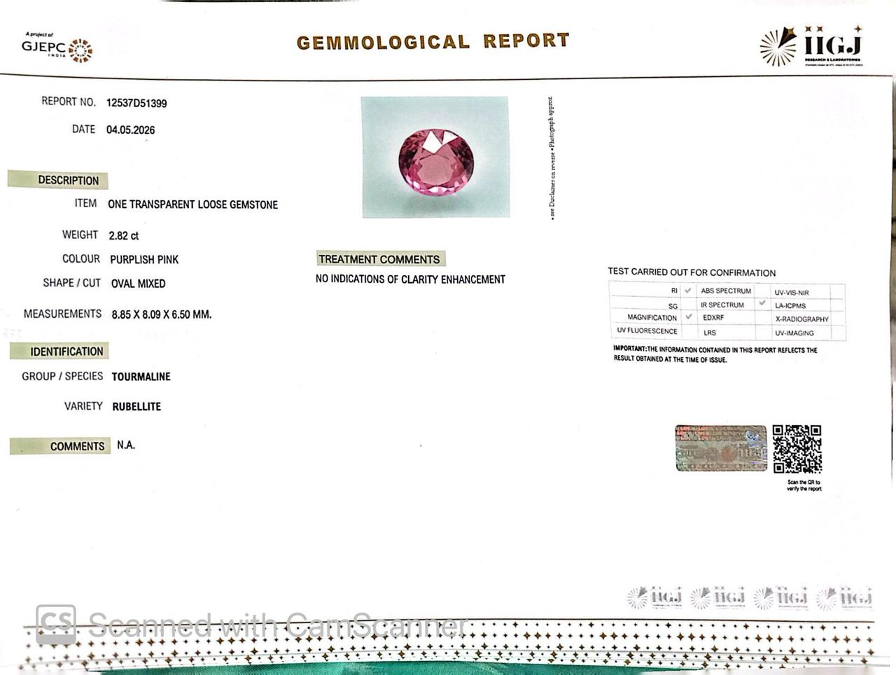 Pink Tourmaline – Natural Crystal of Love, Healing & Emotional Balance 2.82 CT