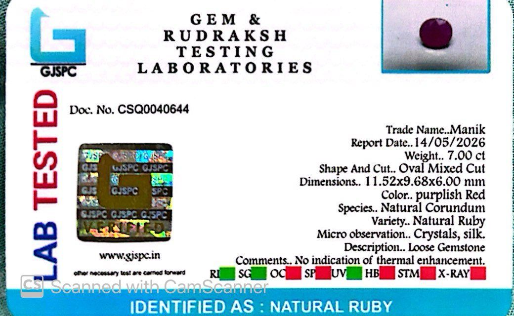 Natural Ruby Gemstone – The King of Gems 7.00 CT