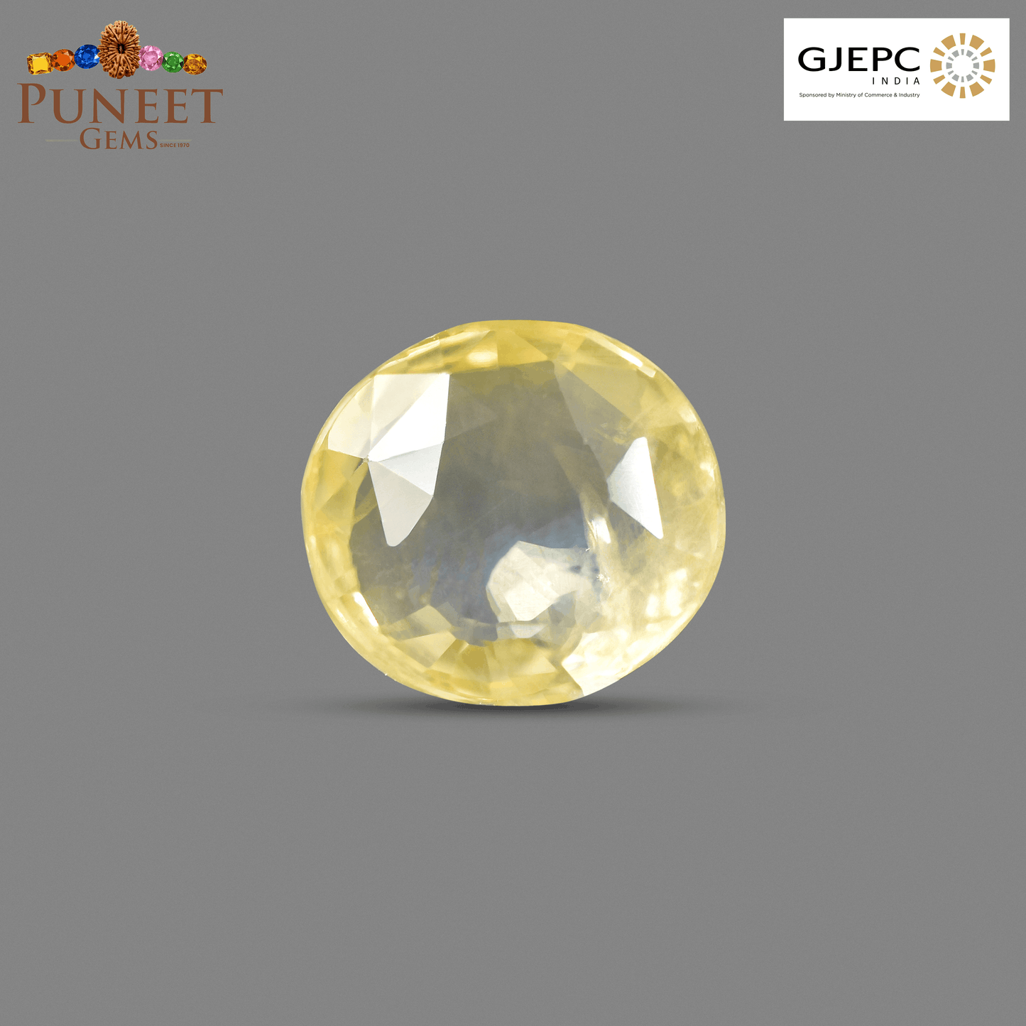 Natural Yellow Sapphire (Pukhraj) 4.62 CT - Certified