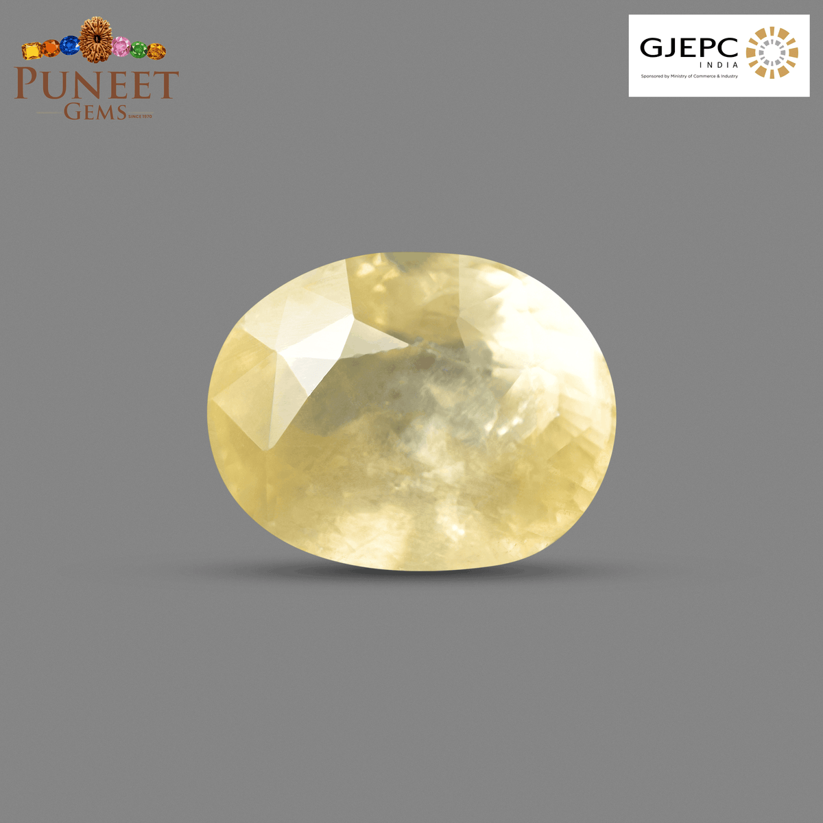 Natural Yellow Sapphire (Pukhraj) 6.16 CT - Certified