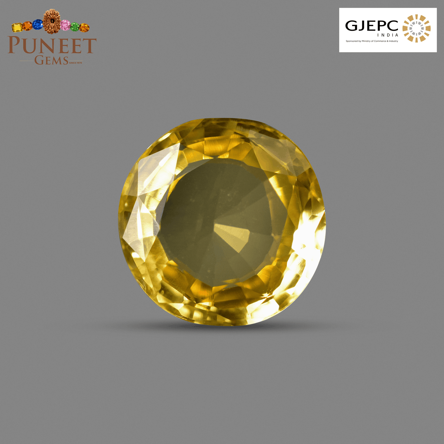 Natural Yellow Sapphire (Pukhraj) 7.66 CT - Certified