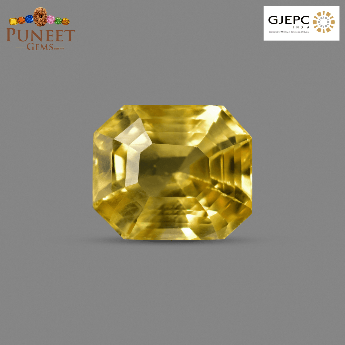 Natural Yellow Sapphire (Pukhraj) 7.90 CT - Certified