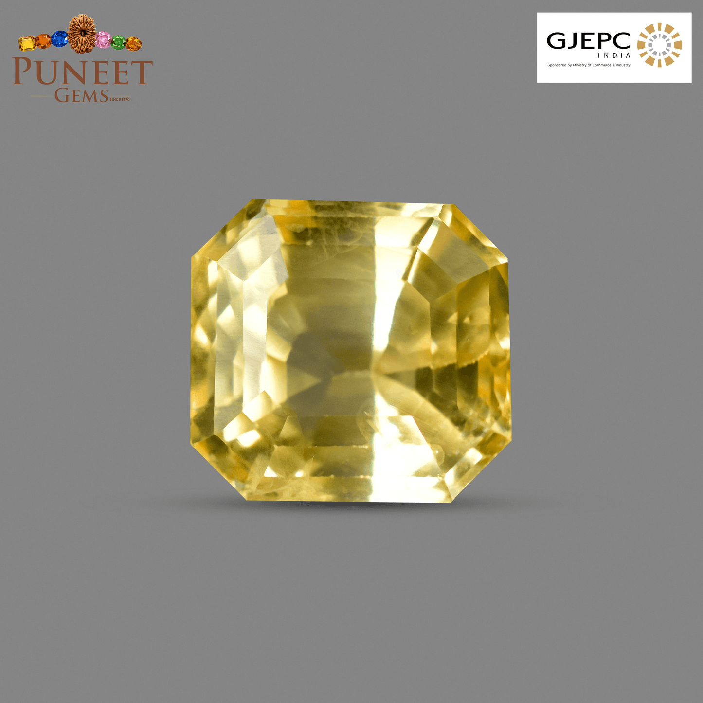 Natural Yellow Sapphire (Pukhraj) 8.00 CT - Certified