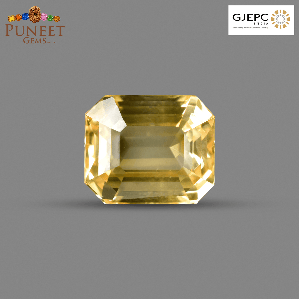 Natural Yellow Sapphire (Pukhraj) 4.29 CT - Certified