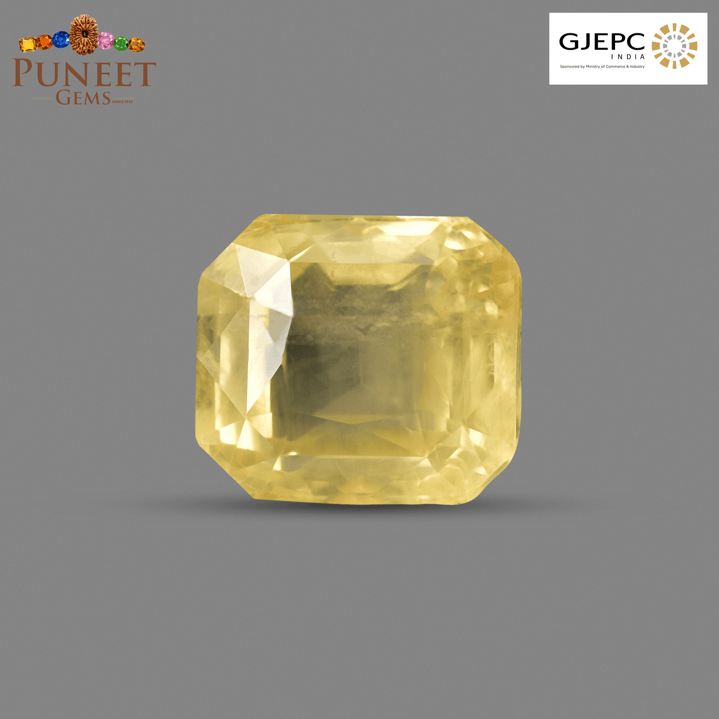 Natural Yellow Sapphire (Pukhraj) 8.06 CT - Certified