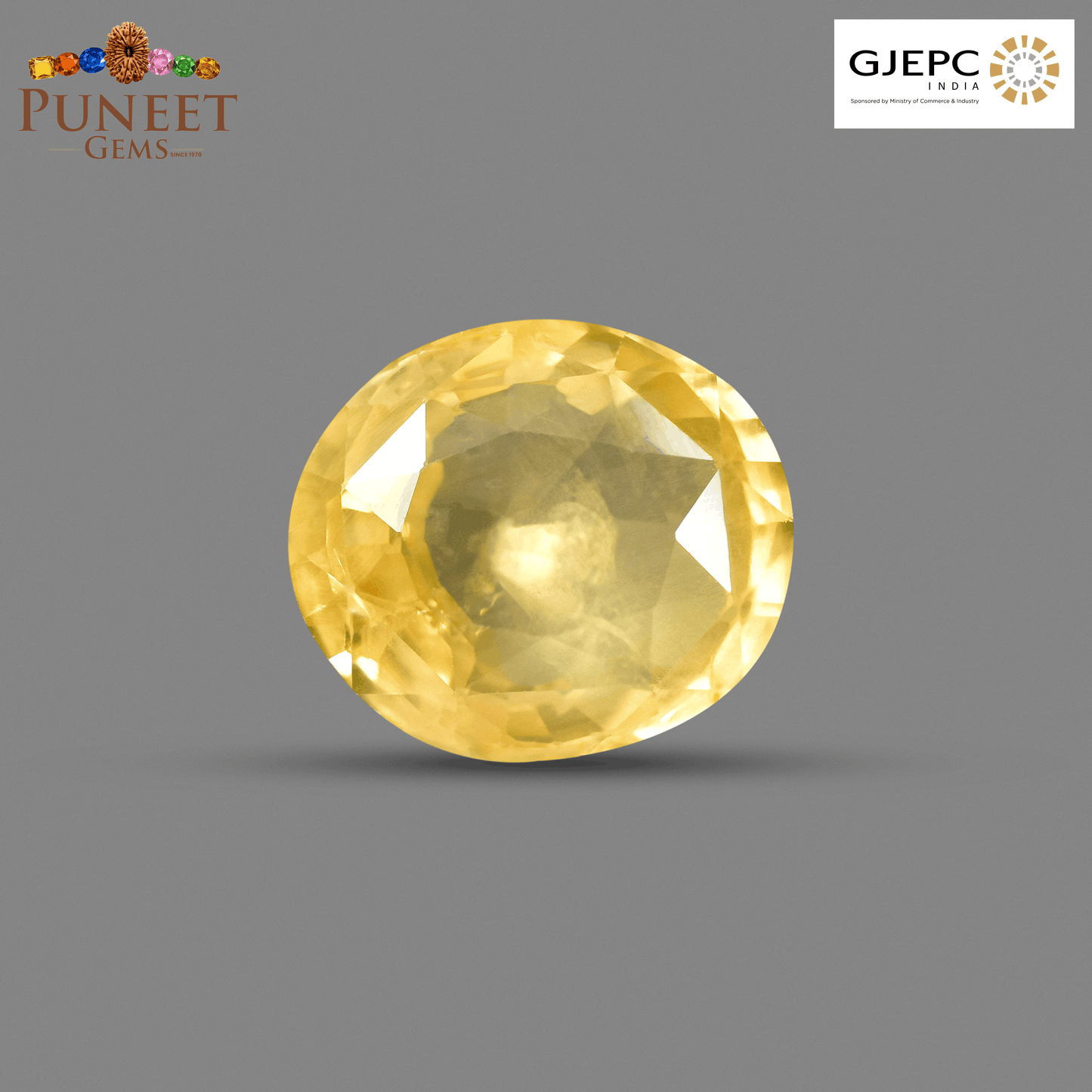 Natural Yellow Sapphire (Pukhraj) 4.57 CT - Certified