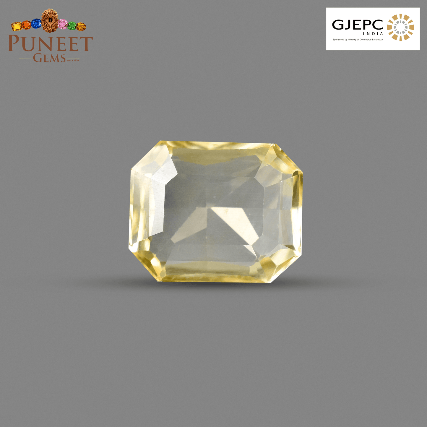 Natural Yellow Sapphire (Pukhraj) 4.17 CT - Certified