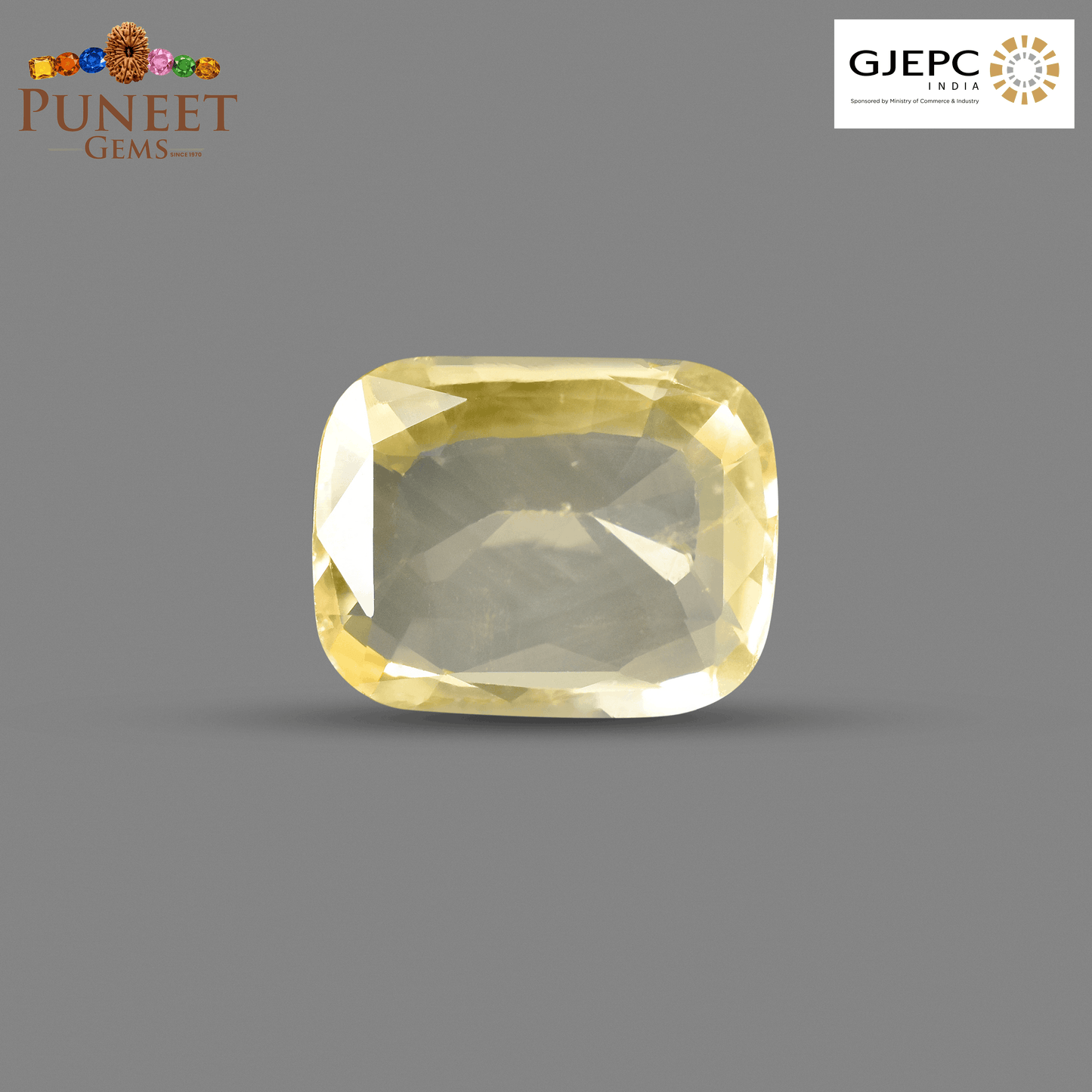 Natural Yellow Sapphire (Pukhraj) 4.12 CT - Certified