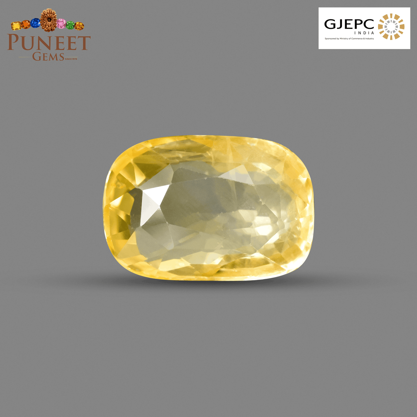 Natural Yellow Sapphire (Pukhraj) 9.66 CT - Certified