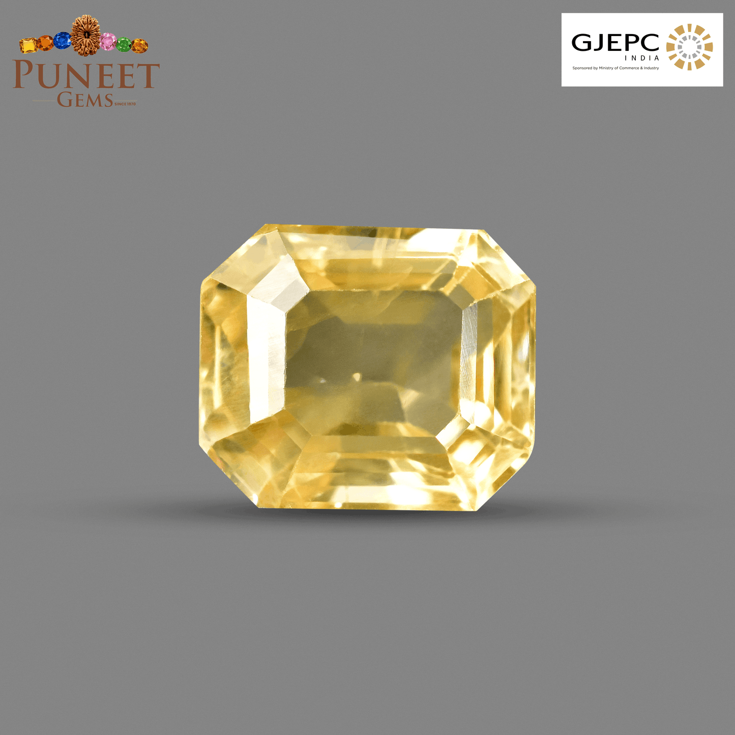 Natural Yellow Sapphire (Pukhraj) 8.25 CT - Certified