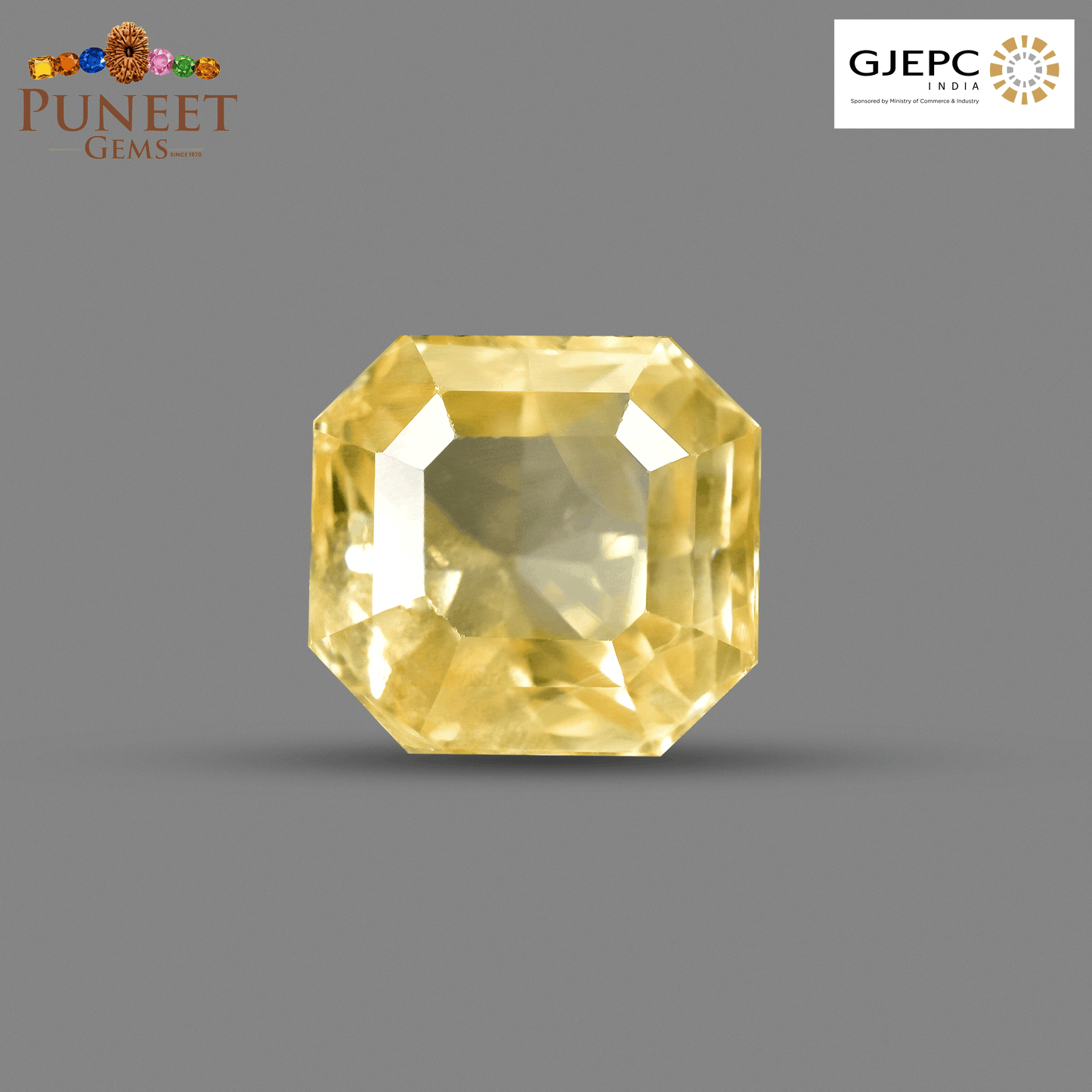 Natural Yellow Sapphire (Pukhraj) 6.14 CT - Certified