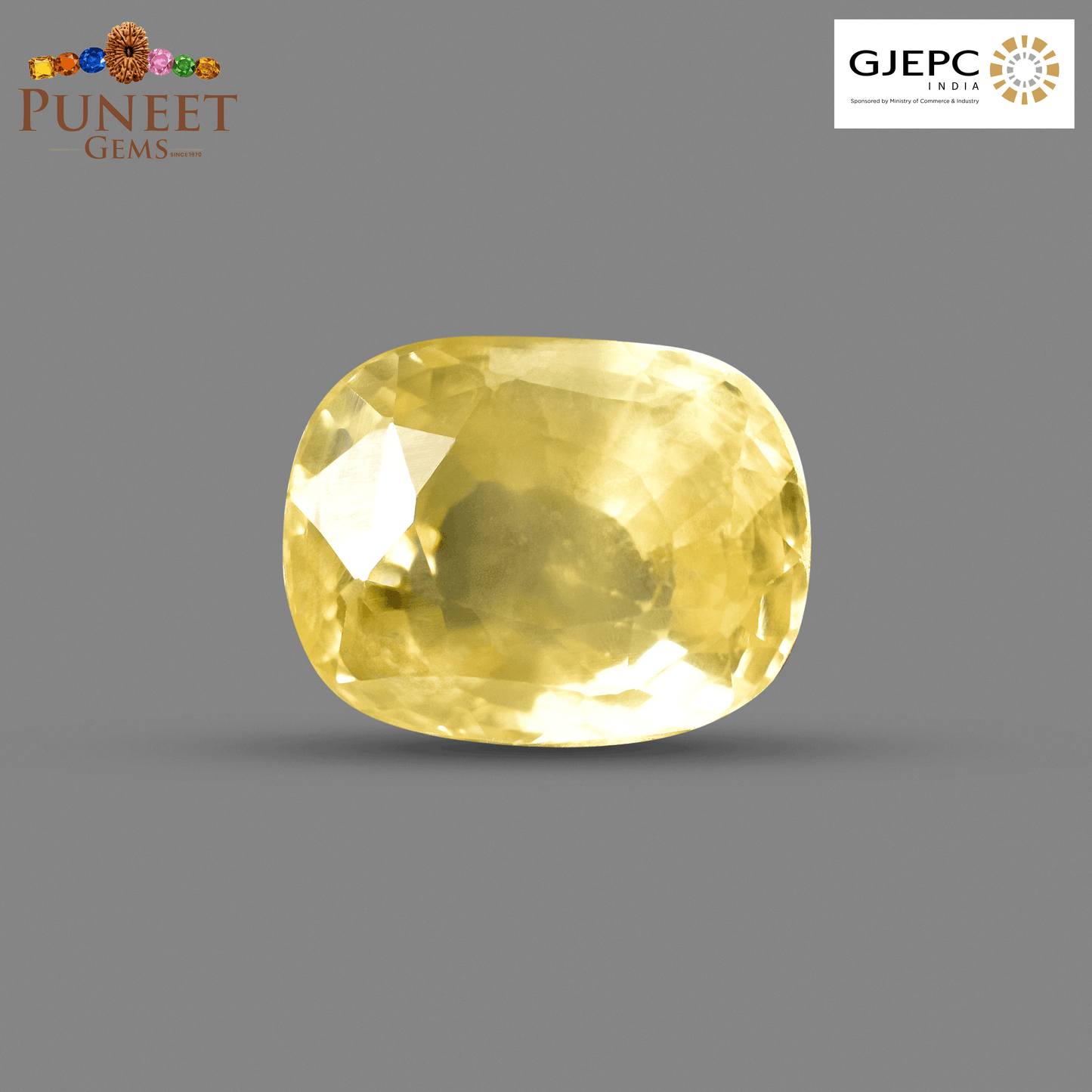 Natural Yellow Sapphire (Pukhraj) 6.02 CT - Certified