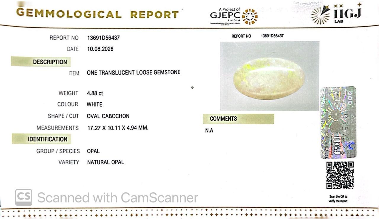 Natural Australian Opal 4.88CT