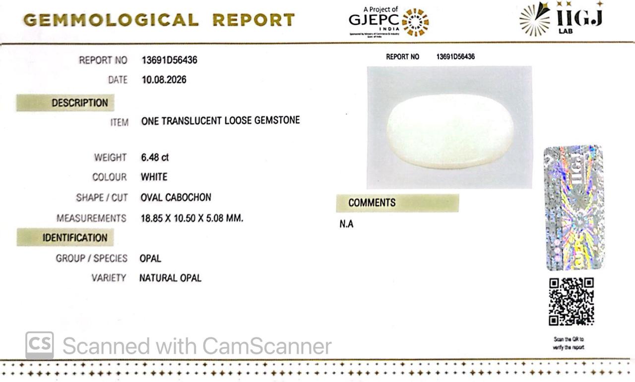 Natural Australian Opal 6.48CT