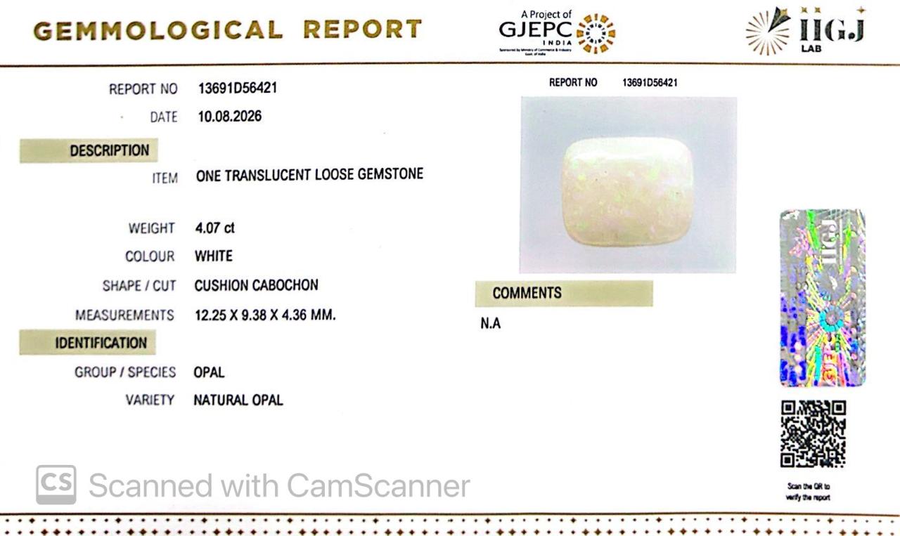Natural Australian Opal 4.07CT