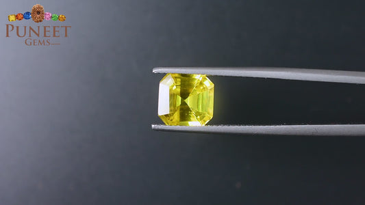 Natural Bangkok Yellow Sapphire (Pukhraj) 3.55 Ct – Certified Gemstone